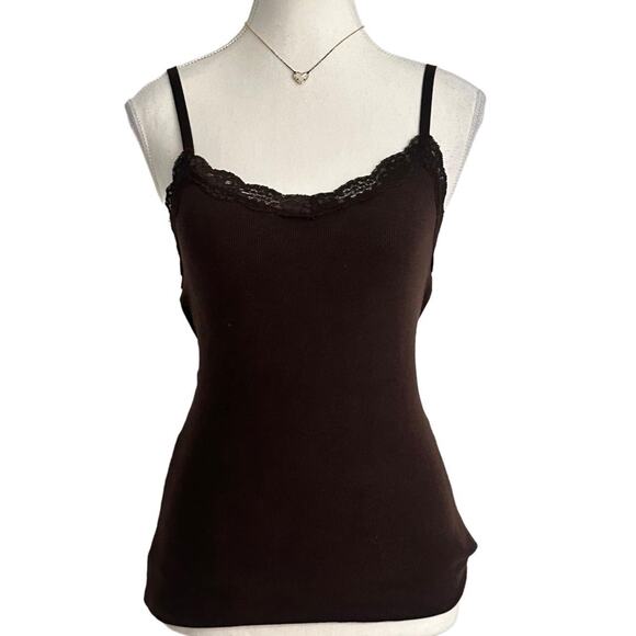 Faded Glory Laced Fitted Perfect Layering Top Size S Vintage Quality Made Cami - Picture 1 of 5